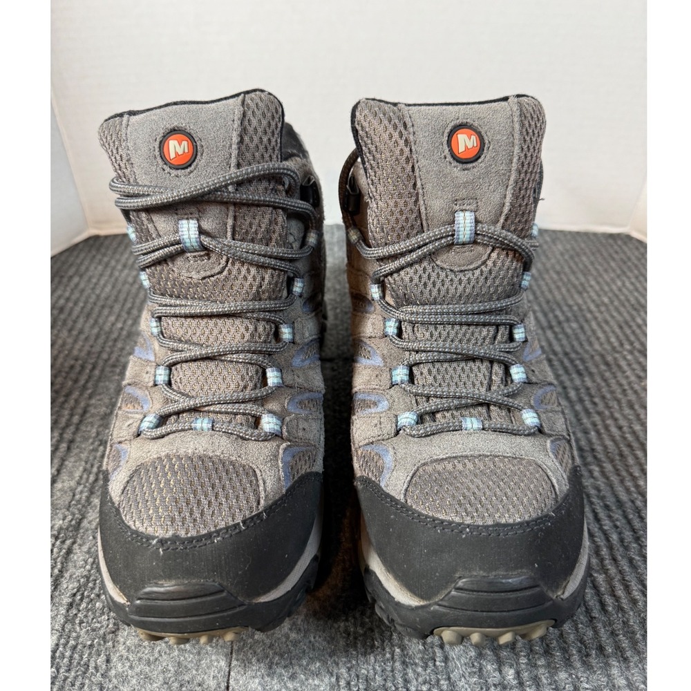 Merrell Moab 2 Mid Waterproof Hiking Boots Granite Grey Blue J06054W Womens 8.5